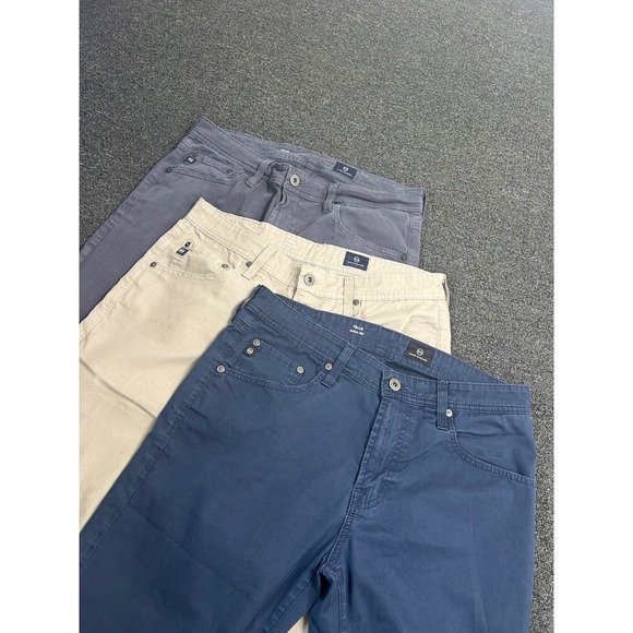 AG Adriano Goldschmied Tellis Modern Slim Pants Grey Blue Mens 32x34 Stretch